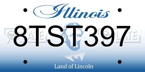 8TST397 Illinois License Plate