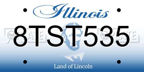 8TST535 Illinois License Plate