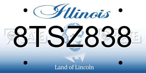 8TSZ838 Illinois License Plate