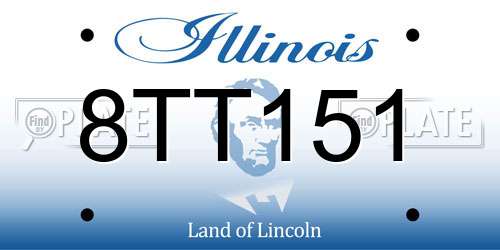 8TT151 Illinois License Plate