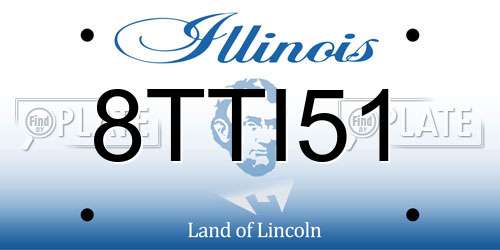 8TTI51 Illinois License Plate