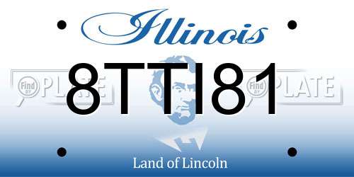 8TTI81 Illinois License Plate