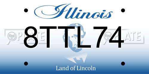 8TTL74 Illinois License Plate