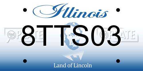 8TTS03 Illinois License Plate