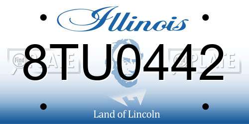 8TU0442 Illinois License Plate
