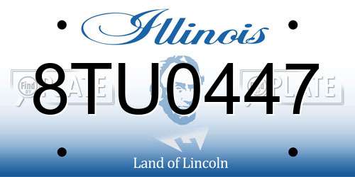 8TU0447 Illinois License Plate