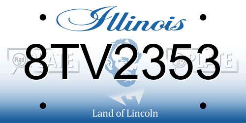 8TV2353 Illinois License Plate