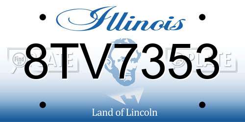 8TV7353 Illinois License Plate