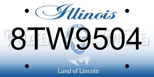 8TW9504 Illinois License Plate