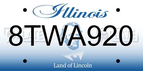 8TWA920 Illinois License Plate
