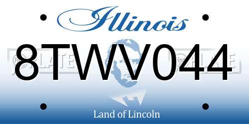 8TWV044 Illinois License Plate