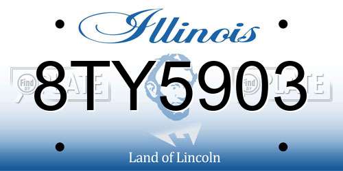 8TY5903 Illinois License Plate
