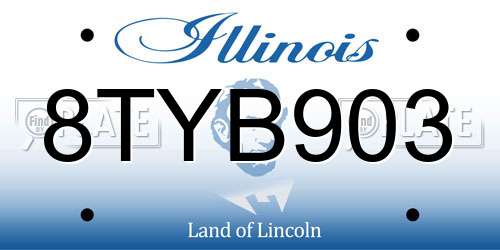 8TYB903 Illinois License Plate