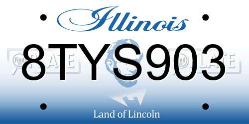 8TYS903 Illinois License Plate