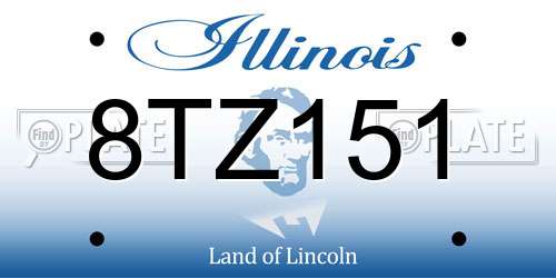 8TZ151 Illinois License Plate