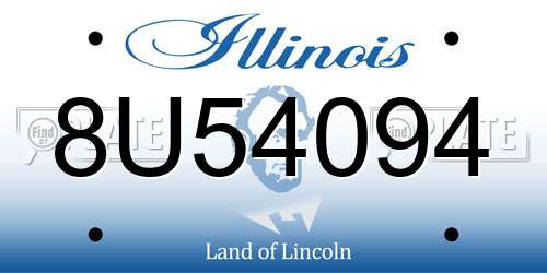 8U54094 Illinois License Plate