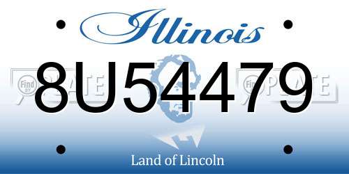 8U54479 Illinois License Plate