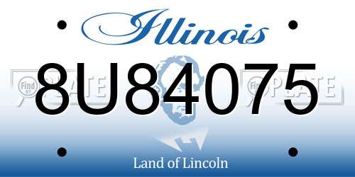 8U84075 Illinois License Plate