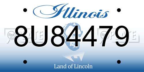 8U84479 Illinois License Plate