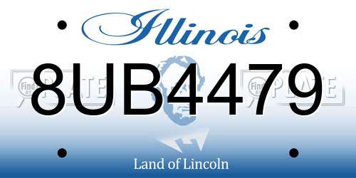 8UB4479 Illinois License Plate
