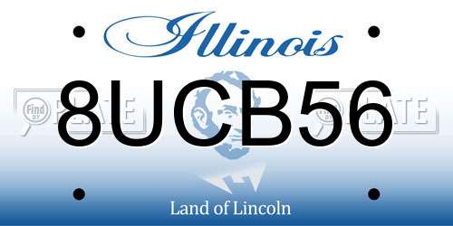 8UCB56 Illinois License Plate