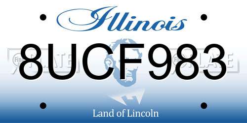 8UCF983 Illinois License Plate