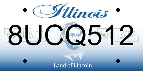 8UCQ512 Illinois License Plate