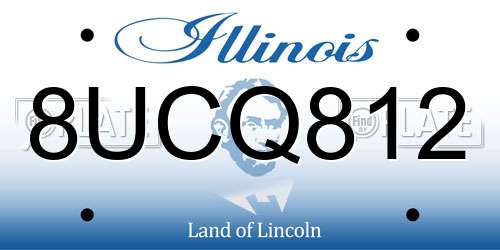 8UCQ812 Illinois License Plate
