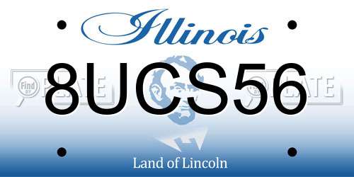 8UCS56 Illinois License Plate