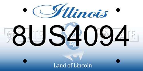 8US4094 Illinois License Plate