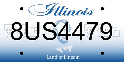 8US4479 Illinois License Plate