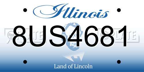 8US4681 Illinois License Plate