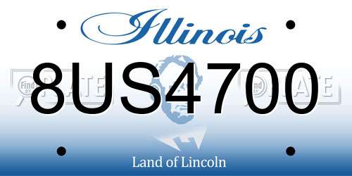 8US4700 Illinois License Plate