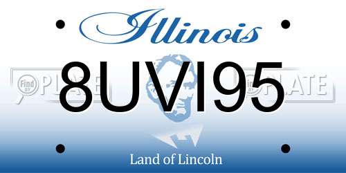 8UVI95 Illinois License Plate