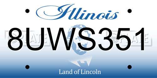 8UWS351 Illinois License Plate