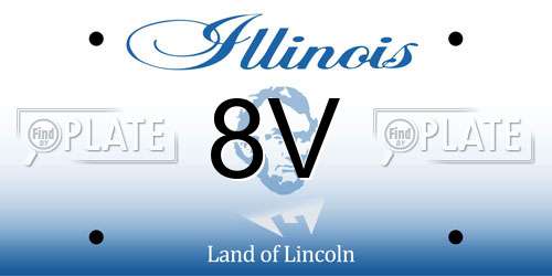 8V Illinois License Plate