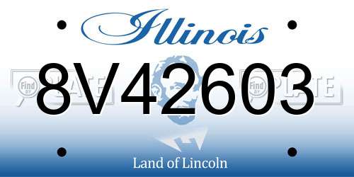 8V42603 Illinois License Plate