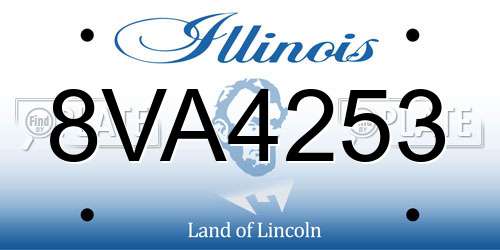 8VA4253 Illinois License Plate