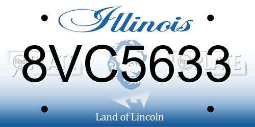 8VC5633 Illinois License Plate