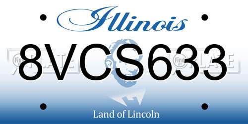 8VCS633 Illinois License Plate