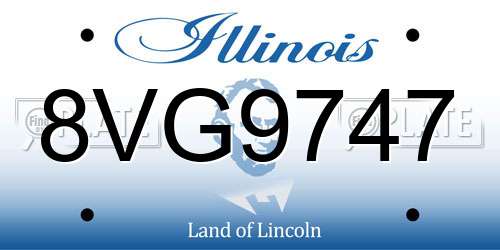 8VG9747 Illinois License Plate