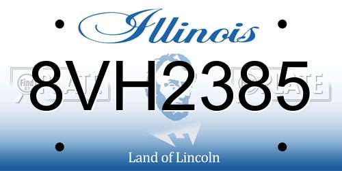 8VH2385 Illinois License Plate