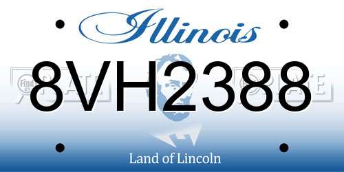 8VH2388 Illinois License Plate