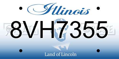 8VH7355 Illinois License Plate