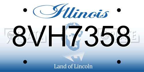 8VH7358 Illinois License Plate