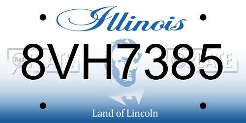 8VH7385 Illinois License Plate