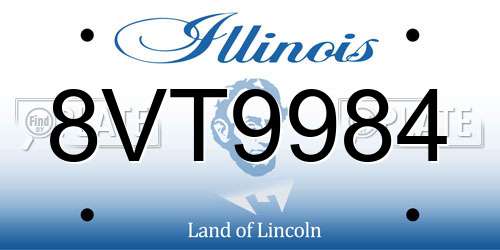 8VT9984 Illinois License Plate