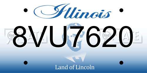 8VU7620 Illinois License Plate