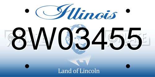 8W03455 Illinois License Plate