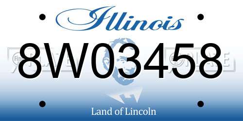 8W03458 Illinois License Plate